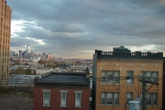 Cloudy sky over Jersey City NJ
